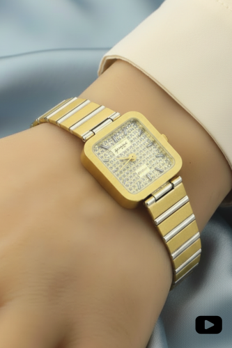 ساعة ذهب مربع من HURANUS الإيطالية