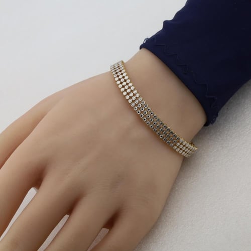 سوارة تنس ثلاثة دور أبيض