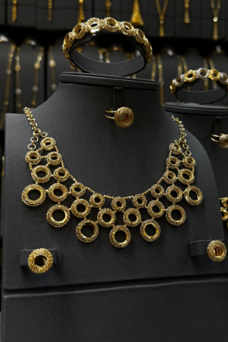 طقم ذهب جاسيكا إيطالي سادة