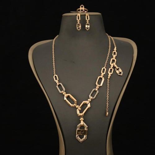 طقم لازوردي جميل 4233