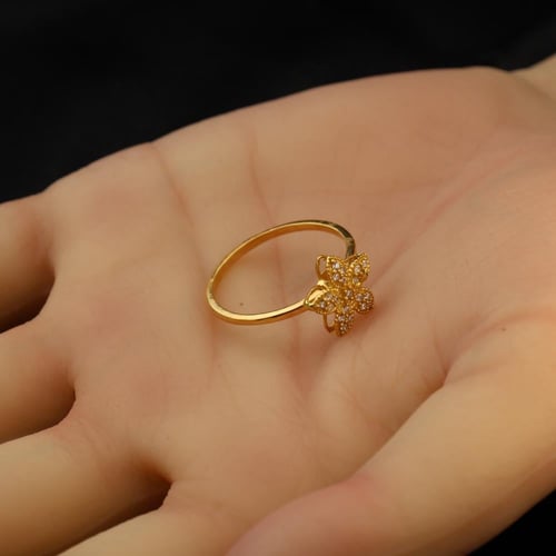 خاتم ذهب مقاس 17 شكل نجمة