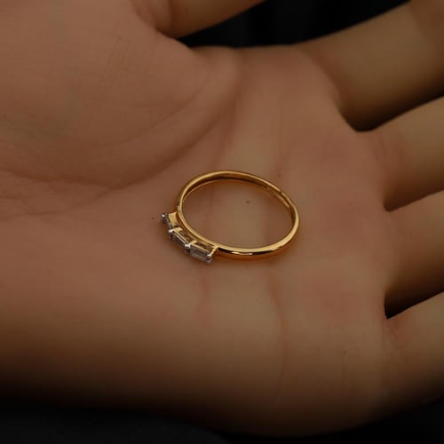 خاتم ذهب تطبيق الماس مقاس 14