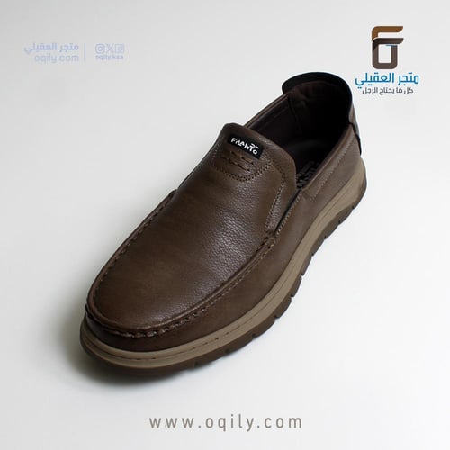 حذاء رجالي جلد بني