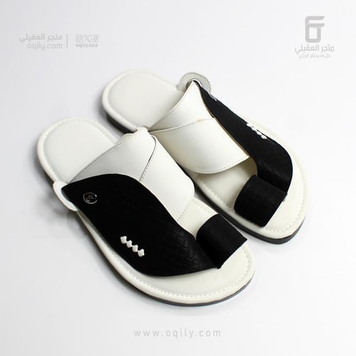 نعال شرقي ابيض-اسود 801