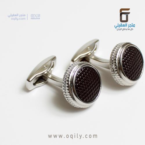 كبكات رجالية فضية دائرية