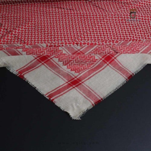 شماغ شتوي نسيج ملون - ترابي