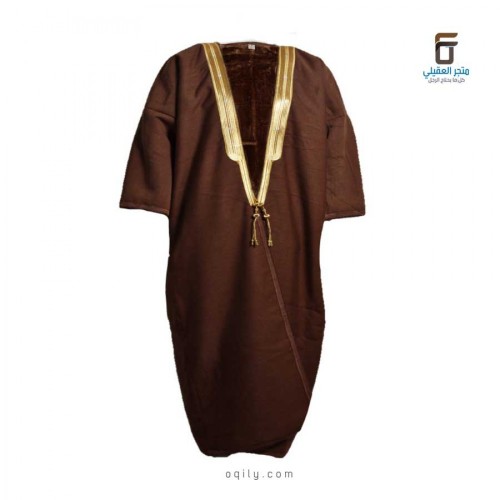 فروه بشت بني غامق خط ذهبي