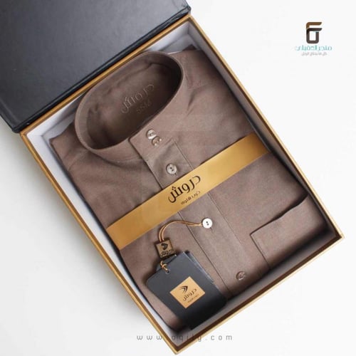 ثوب دروش ملون بيج