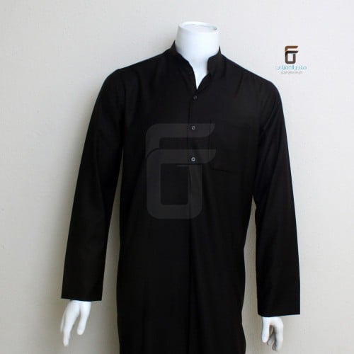 دشداشة كويتي شتوي بني غامق