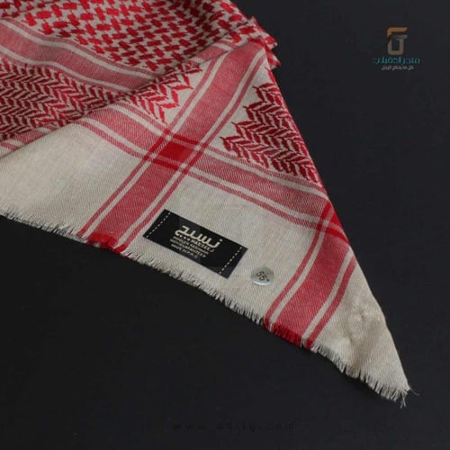 شماغ شتوي نسيج ملون - ترابي