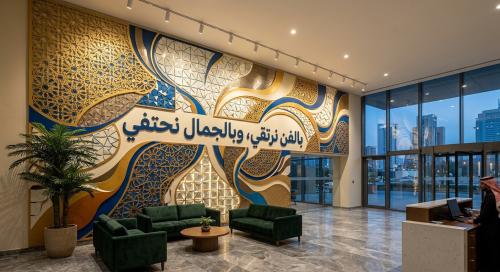 واجهة جدارية زخرفية ثلاثية الأبعاد - نمط إسلامي مع...