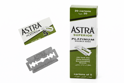 كرتون شفرات حلاقة أسترا بلاتينوم 100 قطعة
