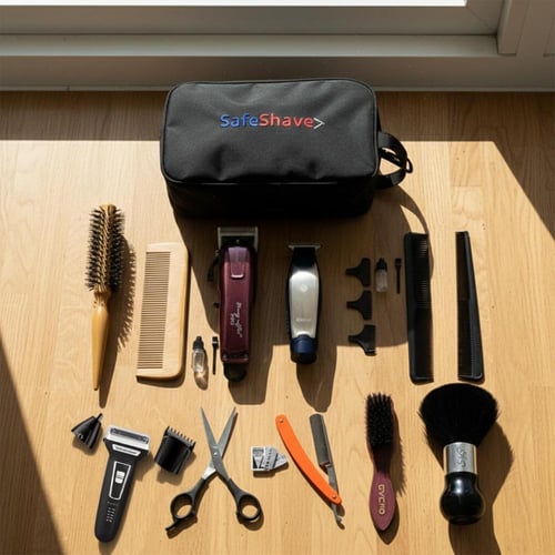 شنطة الحلاقة المتكاملة | أدواتك الخاصة – مع مكينة...