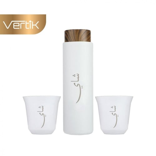 حافظة شاي مع كوبين في بكج واحد