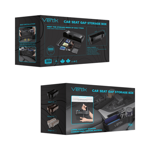 منظم الاغراض للسيارة متعدد الاستخدام قطعتين لون اس...