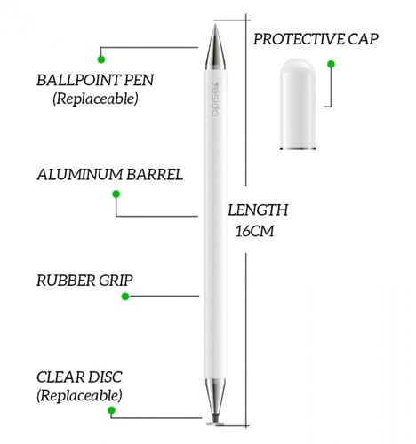 قلم للأجهزة اللوحية و وبالامكان الكتابة على الورق...