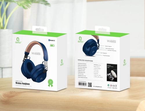 سماعة رأس استريو لاسلكية من ماركة QUFEX مع تقنية إ...
