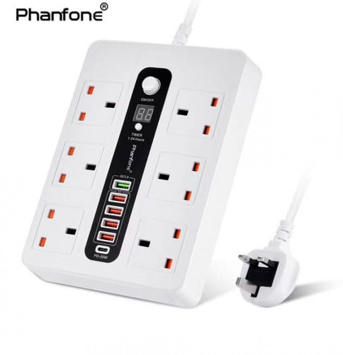 توصيلة كهربائية من فان فون 3000 واط 6 منافذ للطاقة...