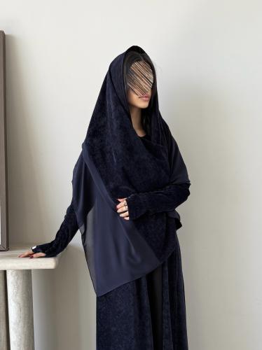 FLARED COZY NAVY ABAYA