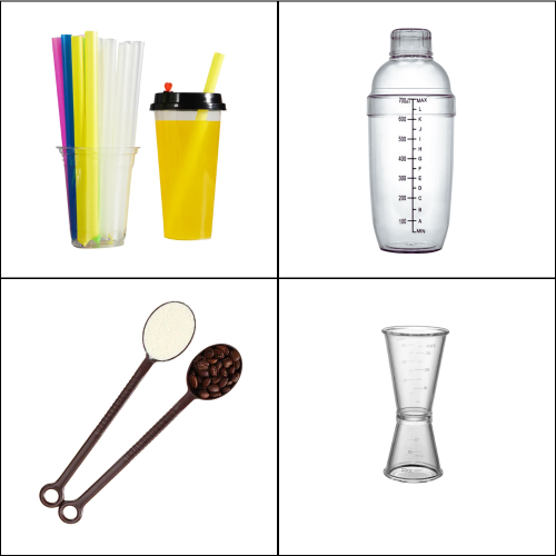 Bubble Tea Utensils (100pcs straw, 1 Shaker Cup, 1...