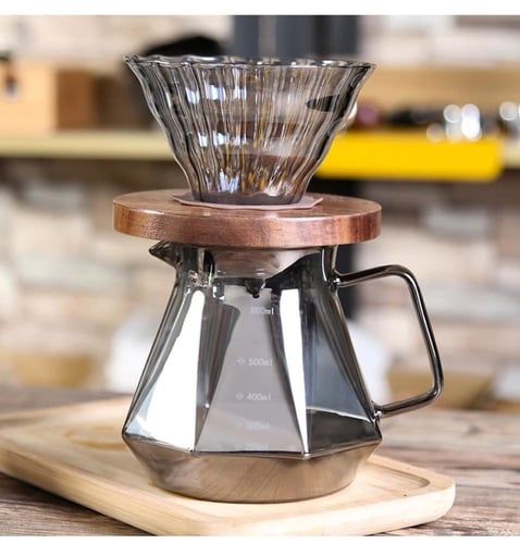 إبريق قهوة زجاجي