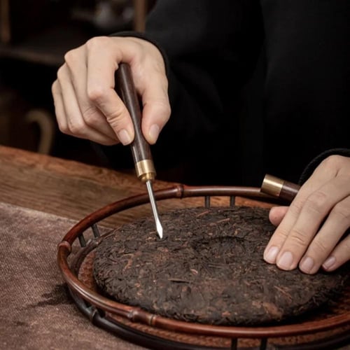 طقم ادوات شاي صيني خشبية