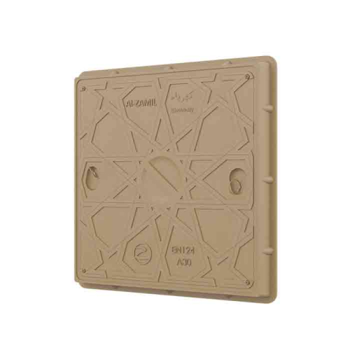 غطاء فيبر جلاس 60 × 60 سم الزامل | رمادي