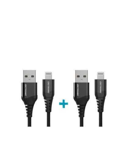 عرض 2 كيبل لكترونك USB ايفون قماش بطول 1.5 متر