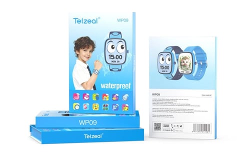 ساعة أطفال ذكية تعليميه وترفيهيه تيلزل WP09 - ازرق...