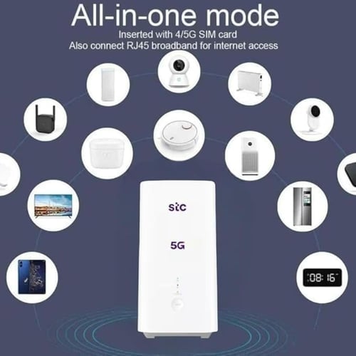 راوتر 5G CPE 5 من STC لون ابيض H155-383 يدعم جميع...