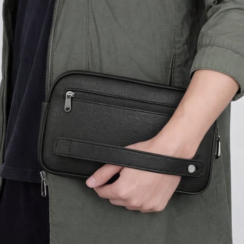 شنطة يد جلد بقفل بصمة الاصبع