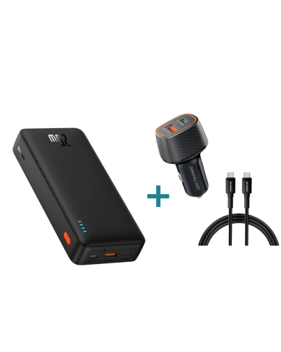 عرض بطارية بيسوس بسعة 20 الف بمنفذ PD و USB شحن سر...