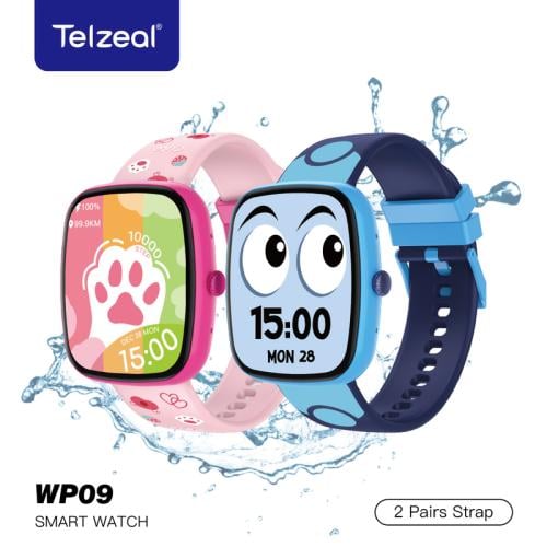 ساعة أطفال ذكية تعليميه وترفيهيه تيلزل WP09 - ازرق...