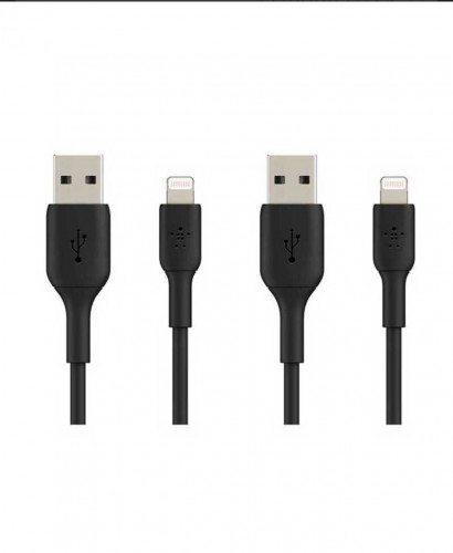 بيلكن بندل 2 كيبل ايفون 1 متر - أسود بيلكن