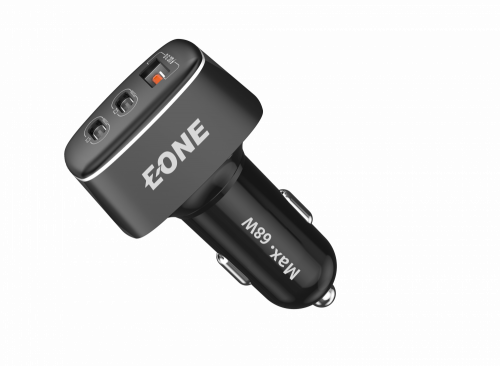 شاحن سيارة 68 واط 3 منفذ 2PD + USB من شركة EONE