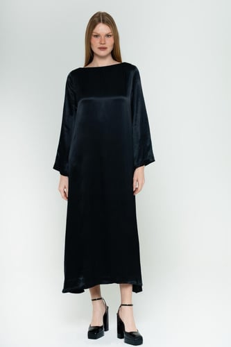 Black silk dress