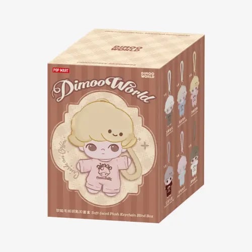 DIMOO Crush on Coffee-Soft-faced Plush Keychain Bl...