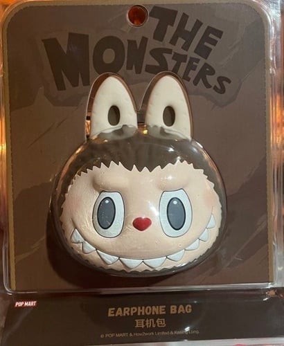 LABUBU Originals-Brown Silicone Earphone Bag