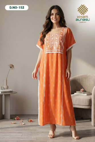 A women's design gown with soft design and elegant embroidery