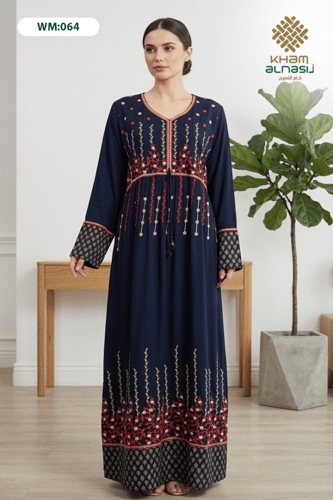 جلابية هندية بتطريز ملون فاخر