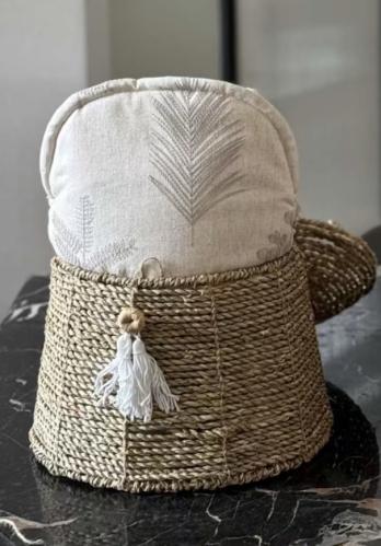 سلة خوص للإهداء ( سجادة ، شرشف ، مصحف ، سبحه )