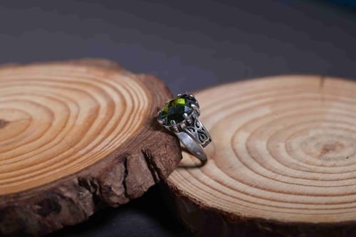 خاتم فضة بفص 925