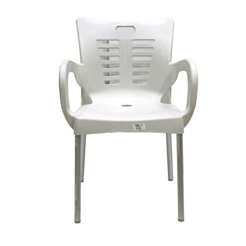 كرسي بلاستيك ارجل حديد بالوان مختلفة