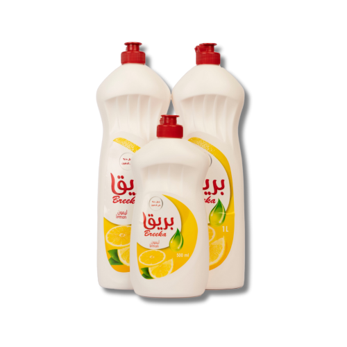 بريق سائل غسيل صحون ليمون 2*1لتر+500مل