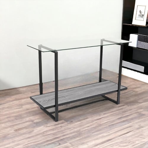 طاولة مدخل استقبال خشب مع زجاج الوانH 80x120x40سم