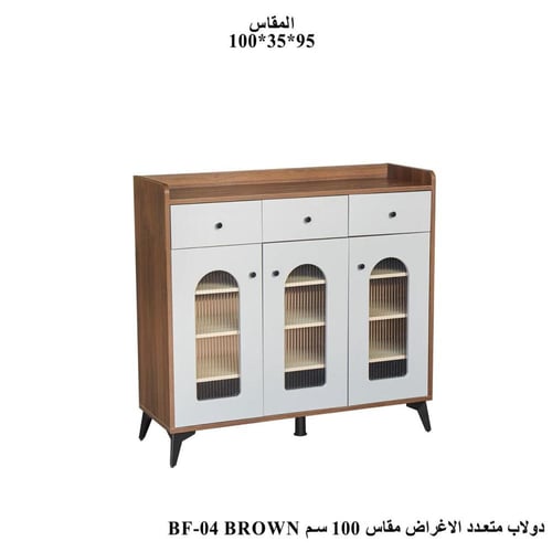 دولاب جزم 3 باب 100سم بالوان مختلفة