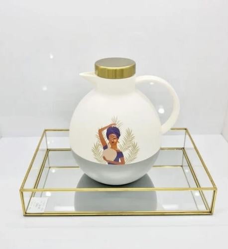 ترمس كارينا بنمط أفريقي رمادي بسعة 1 لتر.