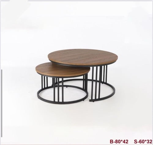 طقم طاولات خشب 2قطعة