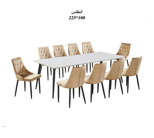 طاولة طعام بديل رخام 10 كرسي
