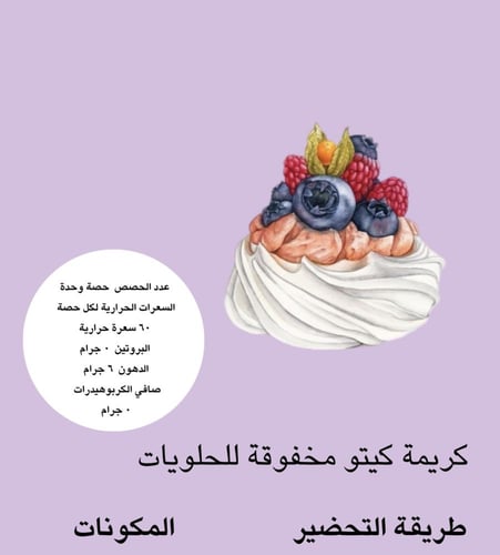 ملف وصفات حلى الكيتو.
